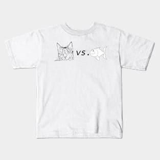 Cat vs. Fish Kids T-Shirt